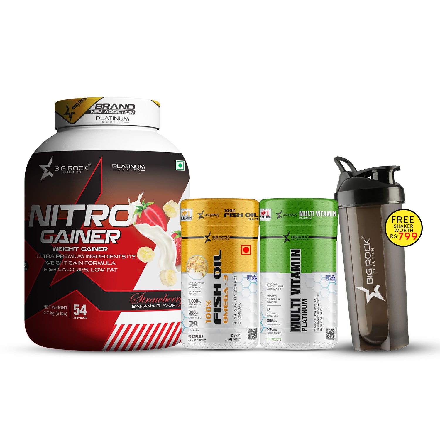 #Nitro Gainer Flavor_Strawberry Banana