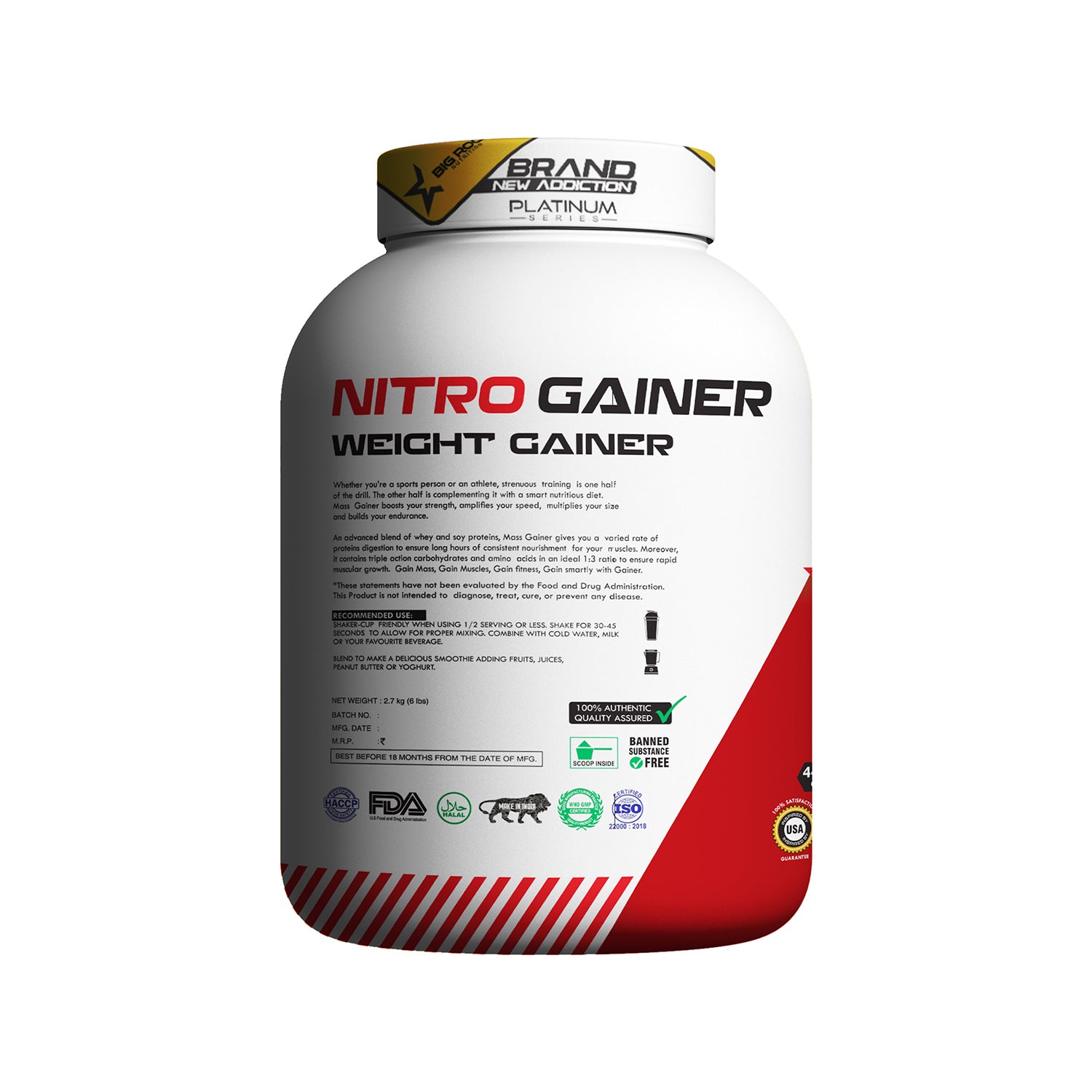 #Nitro Gainer Flavor_Chocolate